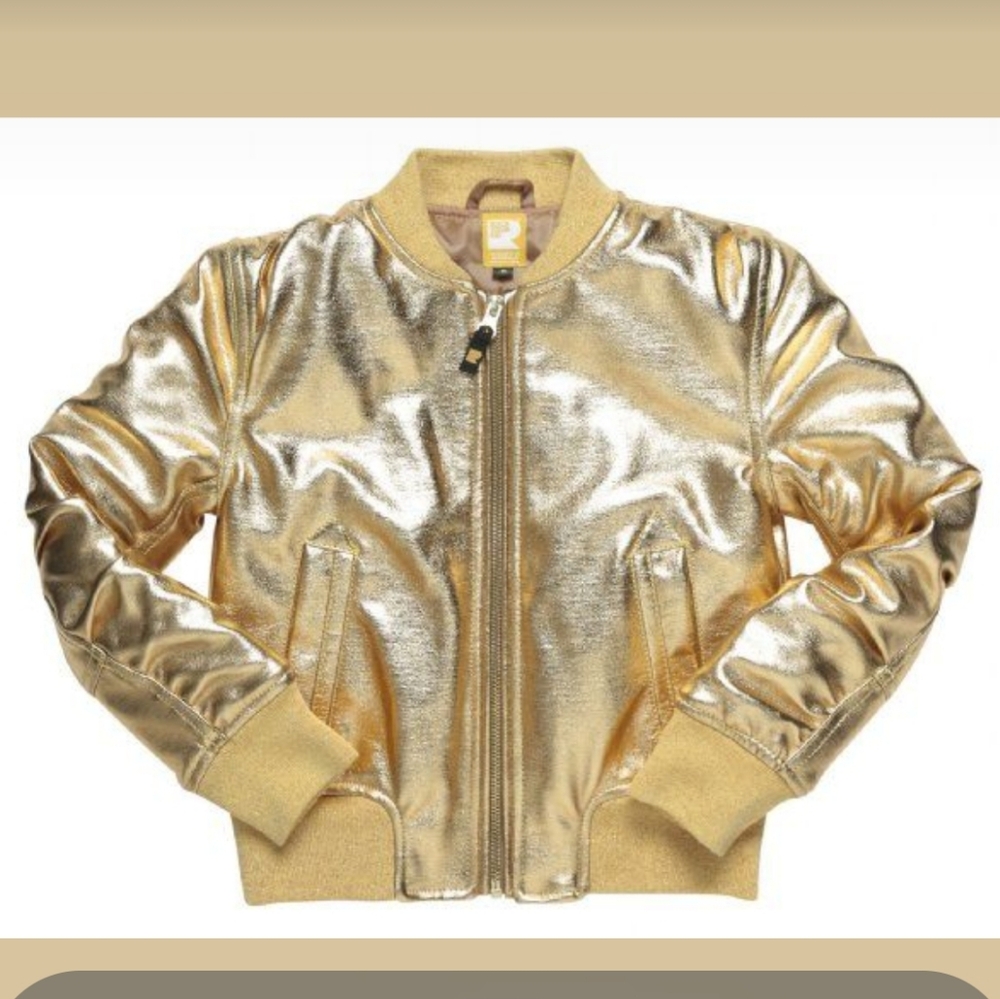Rock Your Kid Studio 54 Gold Bomber Jacket Youth 2
